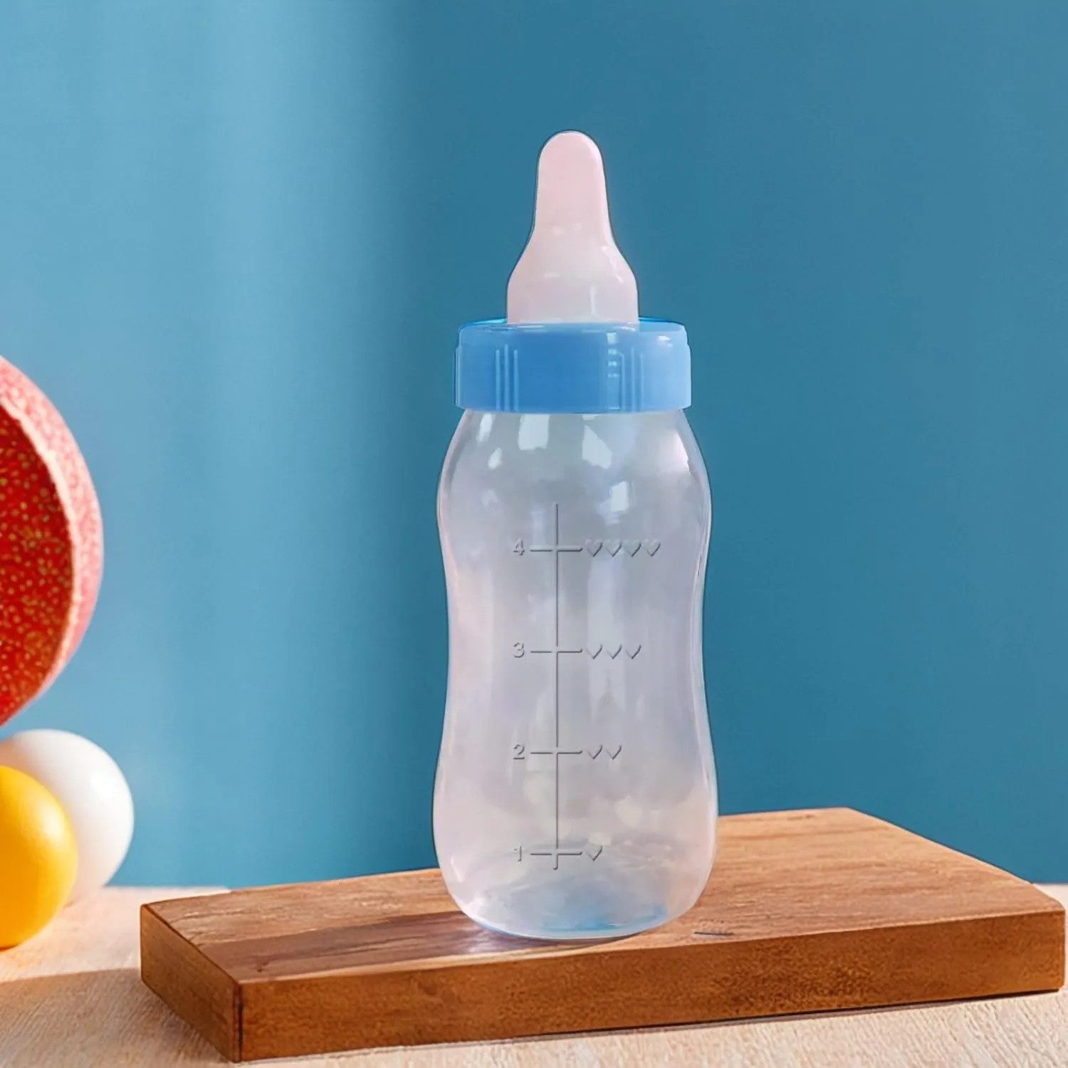 Amscan Blue Baby Plastic Bottle Bank - 11.12" x 4.25" (1 Count) - Perfect for Baby Showers & Gender Reveal Celebrations