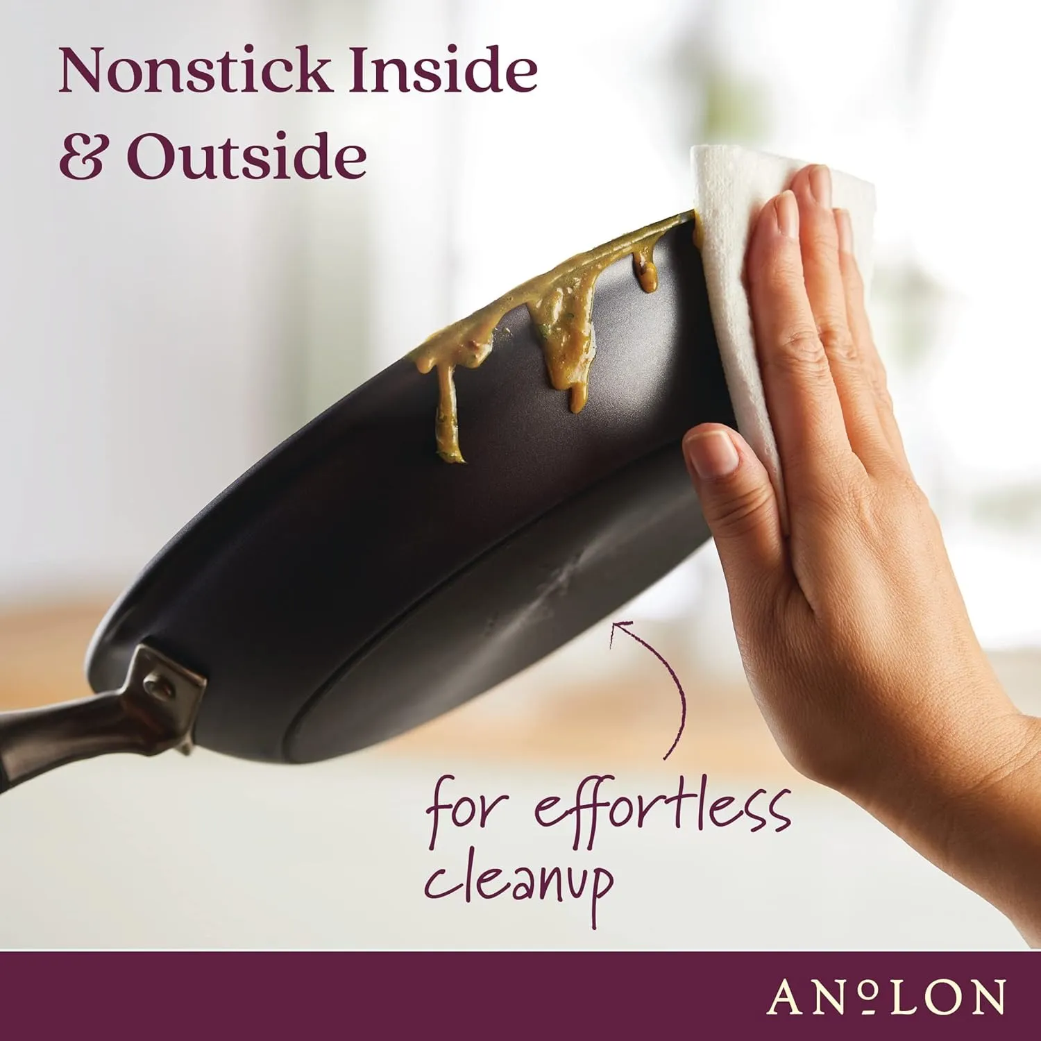 Anolon Advanced Hard Anodized Nonstick Casserole Dish/Casserole Pan with Lid - 7 Quart, Graphite Gray