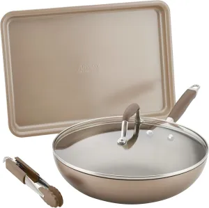 Anolon Advanced Nonstick Weeknight Essential Set, 4 Piece, Umber