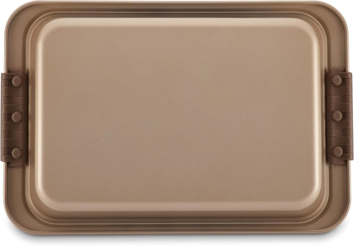 Anolon Bronze Nonstick Baking Pan With Lid / Nonstick Cake Pan With Lid, Rectangle - 9 Inch x 13 Inch, Brown