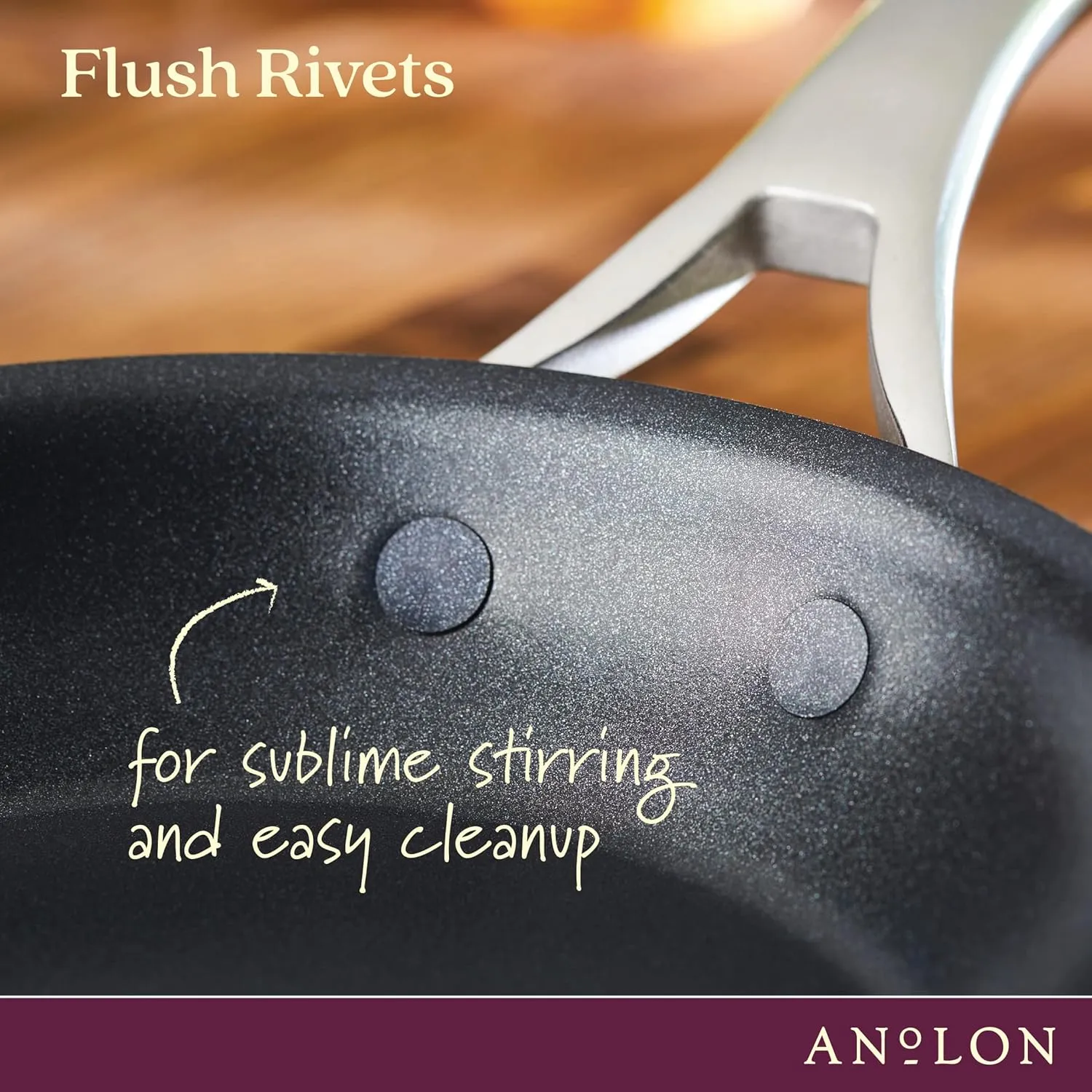 Anolon Nouvelle Copper Hard Anodized Nonstick Sauce Pan/Saucepan/Saucier, 2.5 Quart, Brown, Sable