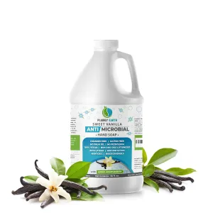 Antimicrobial Liquid Hand Soap (64 Oz) - Antibacterial Soap Refill - Hand Soap Refill Bottle - Cruelty Free Moisturizing Soap, Sweet Vanilla