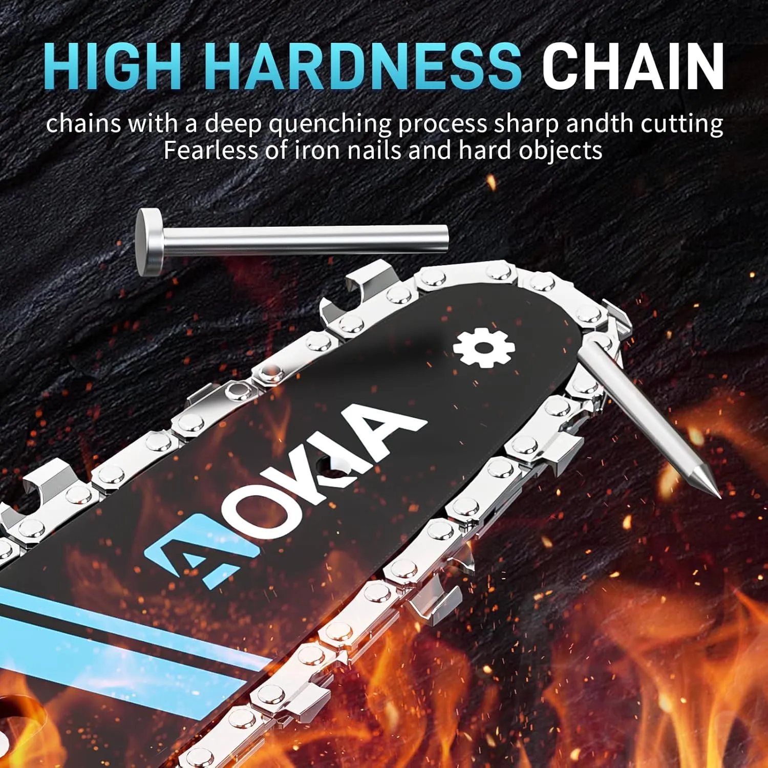 Aokia Mini Chainsaw Portable Electric Chain Saw Cordless Small Handheld Chainsaw for Tree Wood Trimming, Branches, Household and Garden