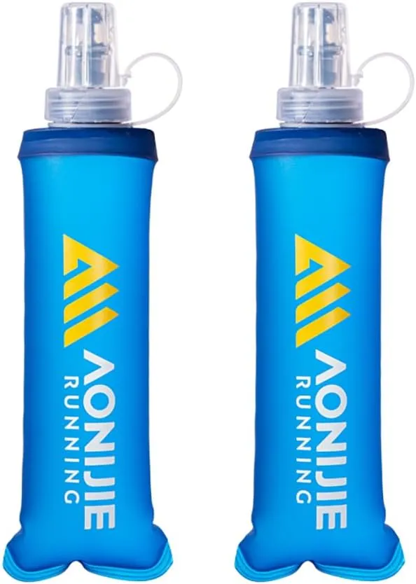 AONIJIE Soft Flask 250mL/500mL TPU Collapsible Water Bottles for Outdoor Sports Hydration Ideal for Running Hiking Cycling Climbing (A#250ML Soft Flask)