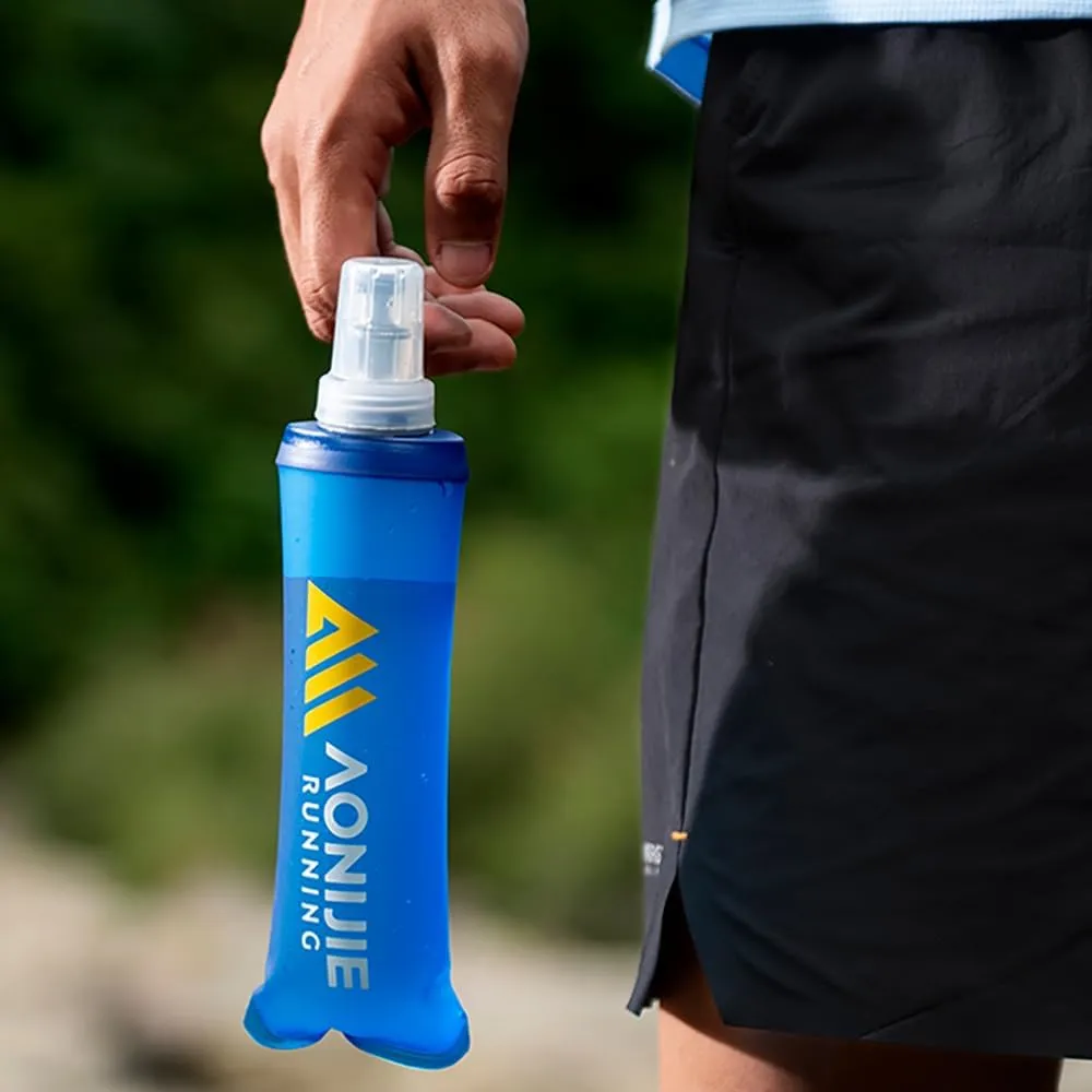 AONIJIE Soft Flask 250mL/500mL TPU Collapsible Water Bottles for Outdoor Sports Hydration Ideal for Running Hiking Cycling Climbing (A#250ML Soft Flask)