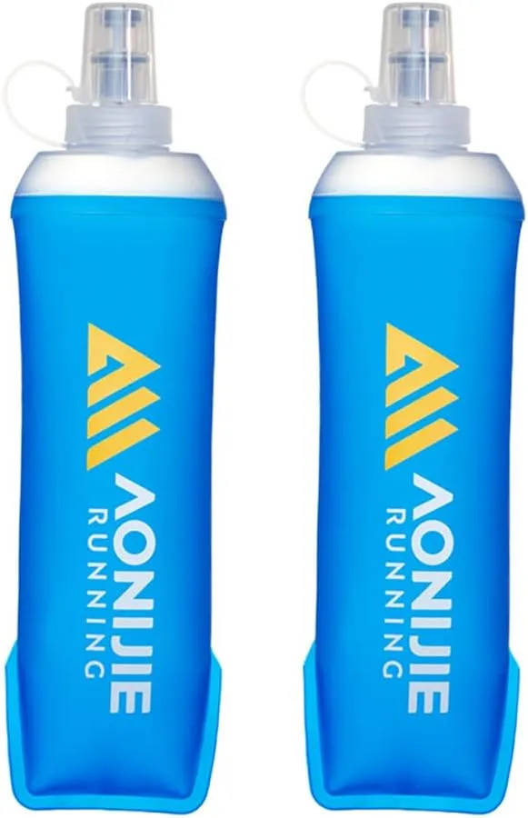 AONIJIE Soft Flask 250mL/500mL TPU Collapsible Water Bottles for Outdoor Sports Hydration Ideal for Running Hiking Cycling Climbing (B#500ML Soft Flask)