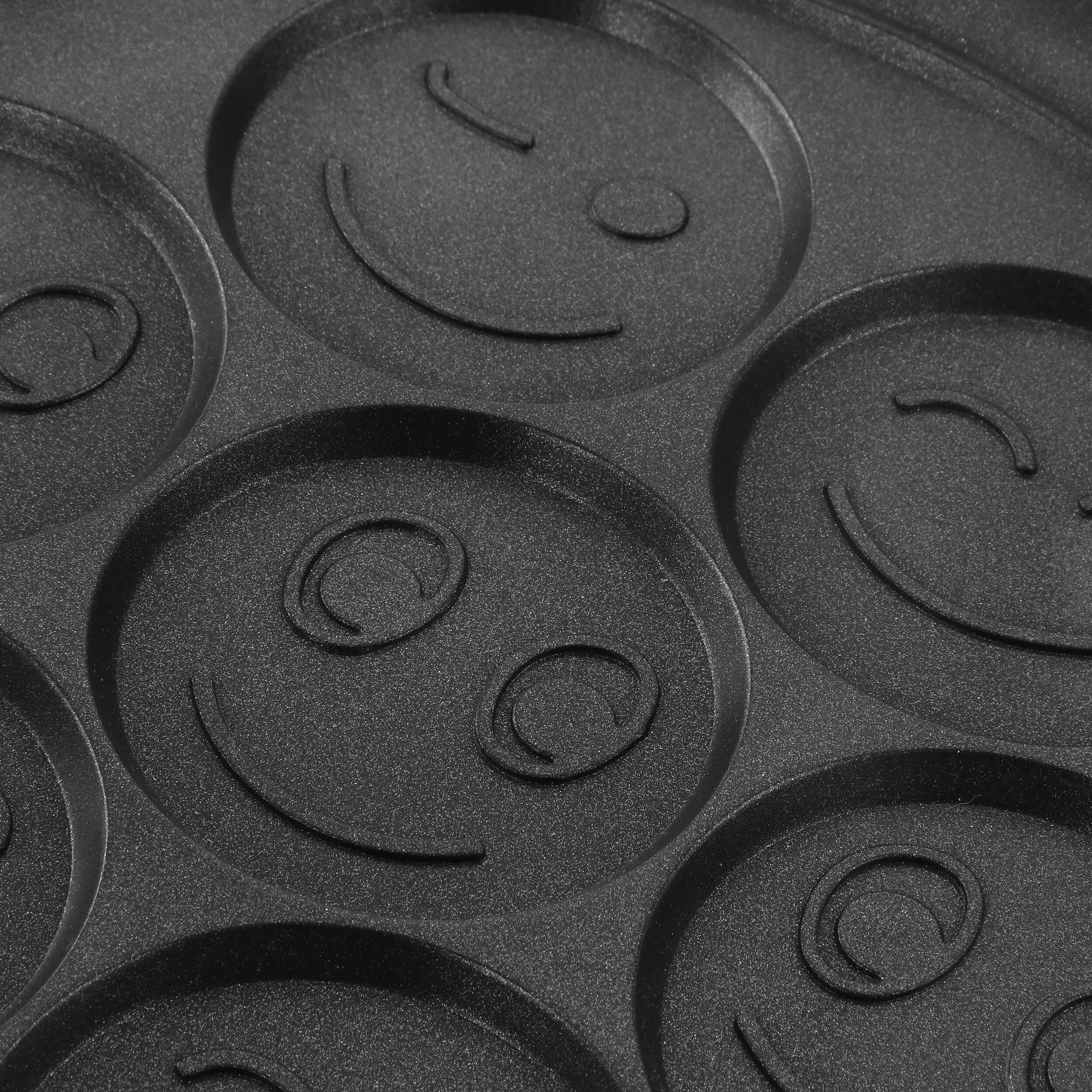 Assorted Smiley Face 10.5 Inch Round Nonstick Pancake Pan with Stay-Cool Handle