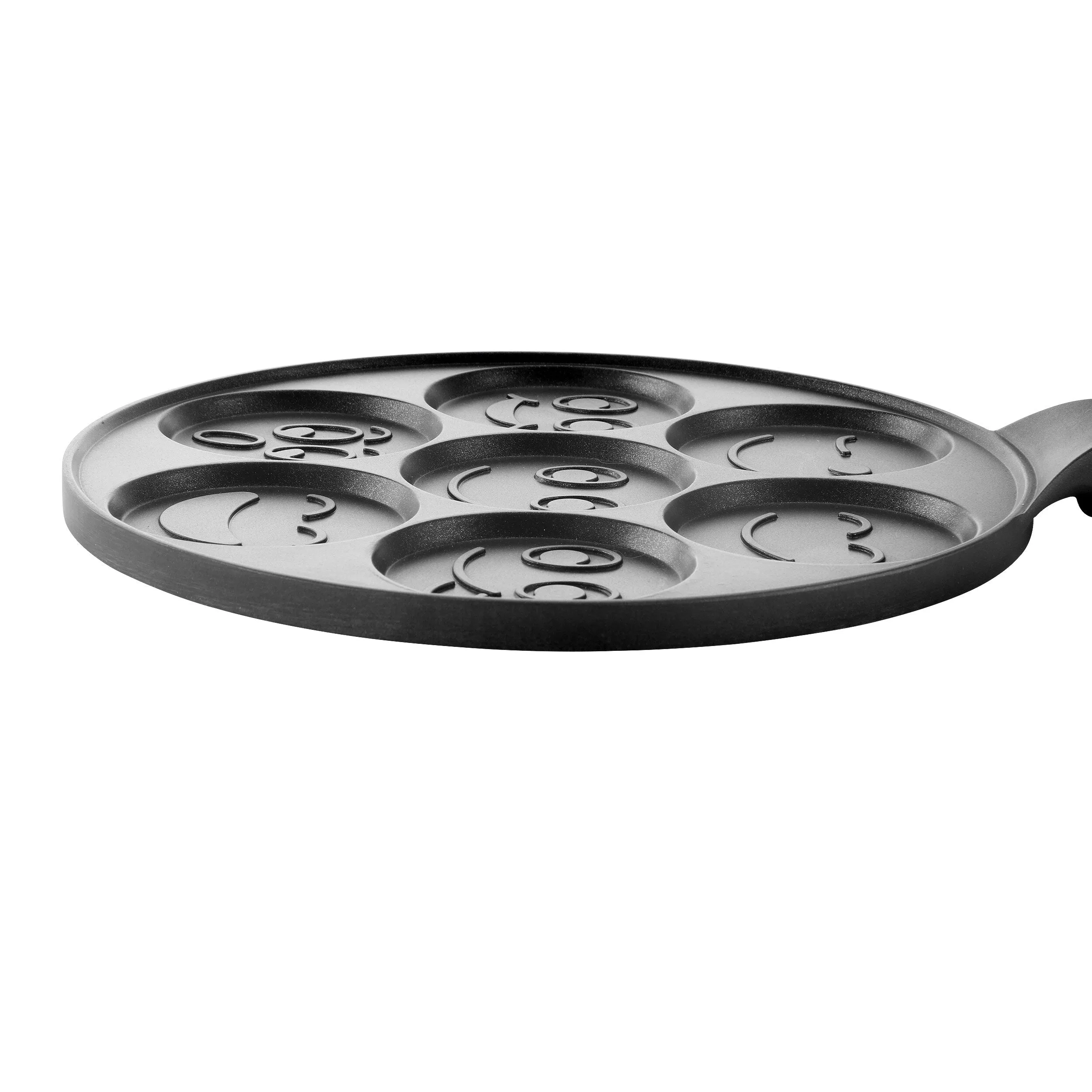 Assorted Smiley Face 10.5 Inch Round Nonstick Pancake Pan with Stay-Cool Handle