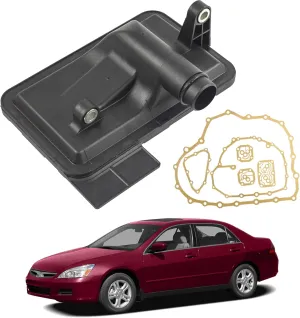 Automatic Transmission Filter Oil Pan Gasket Kit Compatible With 2001-2007 Honda Accord CR-V Element Civic Stream Replaces 25420-PRP-003