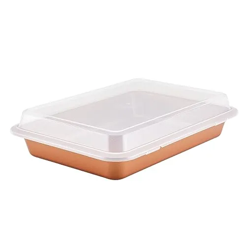 Ayesha Curry Kitchenware Bakeware Nonstick Baking Cookie, Loaf, Cake Pan Set, 7-Piece, Copper
