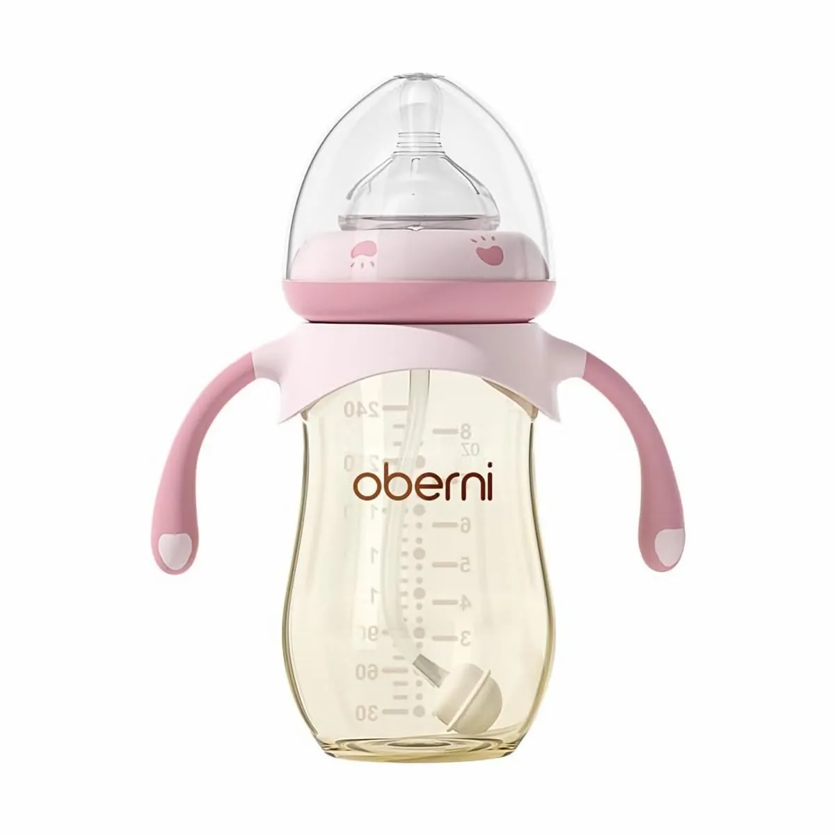 Baby Bottles, Anti Colic Breastfeeding Bottles with Medium Flow Nipples Size ＋, Wide Neck Baby Bottle for Babies, Newborn, Preemie 6  Months, BPA Free (Pink, PPSU, 8 Ounce, 1 Pack)