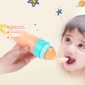 Baby Squeezing Feeding Bottle