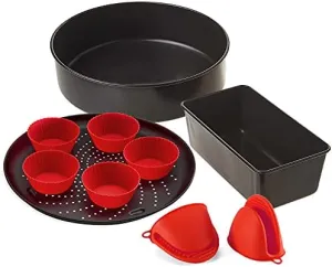 Baking Set for Ninja Foodi 6.5 Qt, 8 Qt, Ninja Foodi Pressure Cooker   Air Fryer Deluxe Bake Kit, Dishwasher Safe Air Fryer Accessories Set