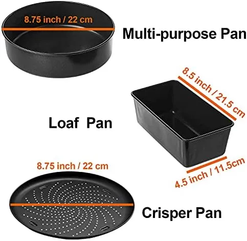 Baking Set for Ninja Foodi 6.5 Qt, 8 Qt, Ninja Foodi Pressure Cooker   Air Fryer Deluxe Bake Kit, Dishwasher Safe Air Fryer Accessories Set