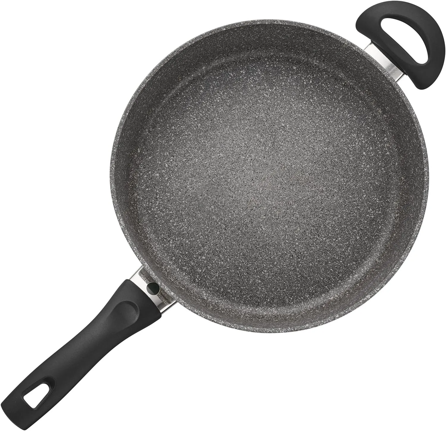 BALLARINI Parma by HENCKELS 3.8-qt Nonstick Saute Pan with Lid, Made in Italy , Durable and Easy to clean, Granite