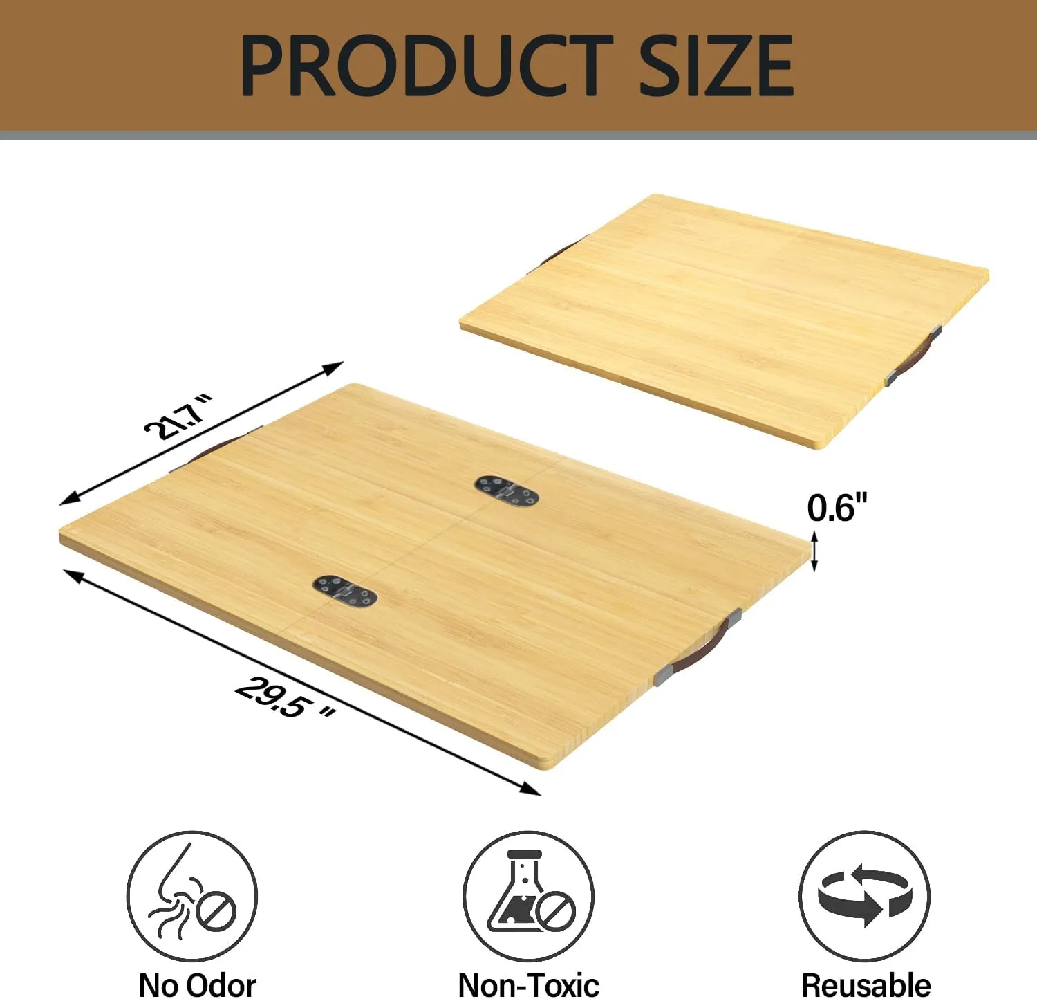 Bamboo Stove Covers for Electric Stove - Noodle Board Stove Top Cover Board For Gas Burner,Wooden RV Stovetop Cover (Foldable Cover)