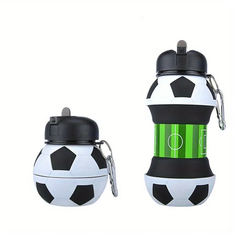 Basketball Water Bottle - 1pc 550ml/18.6oz Collapsible Portable And Leakproof Water Cup, Suitable For Fitness, Outdoor Activities FS
