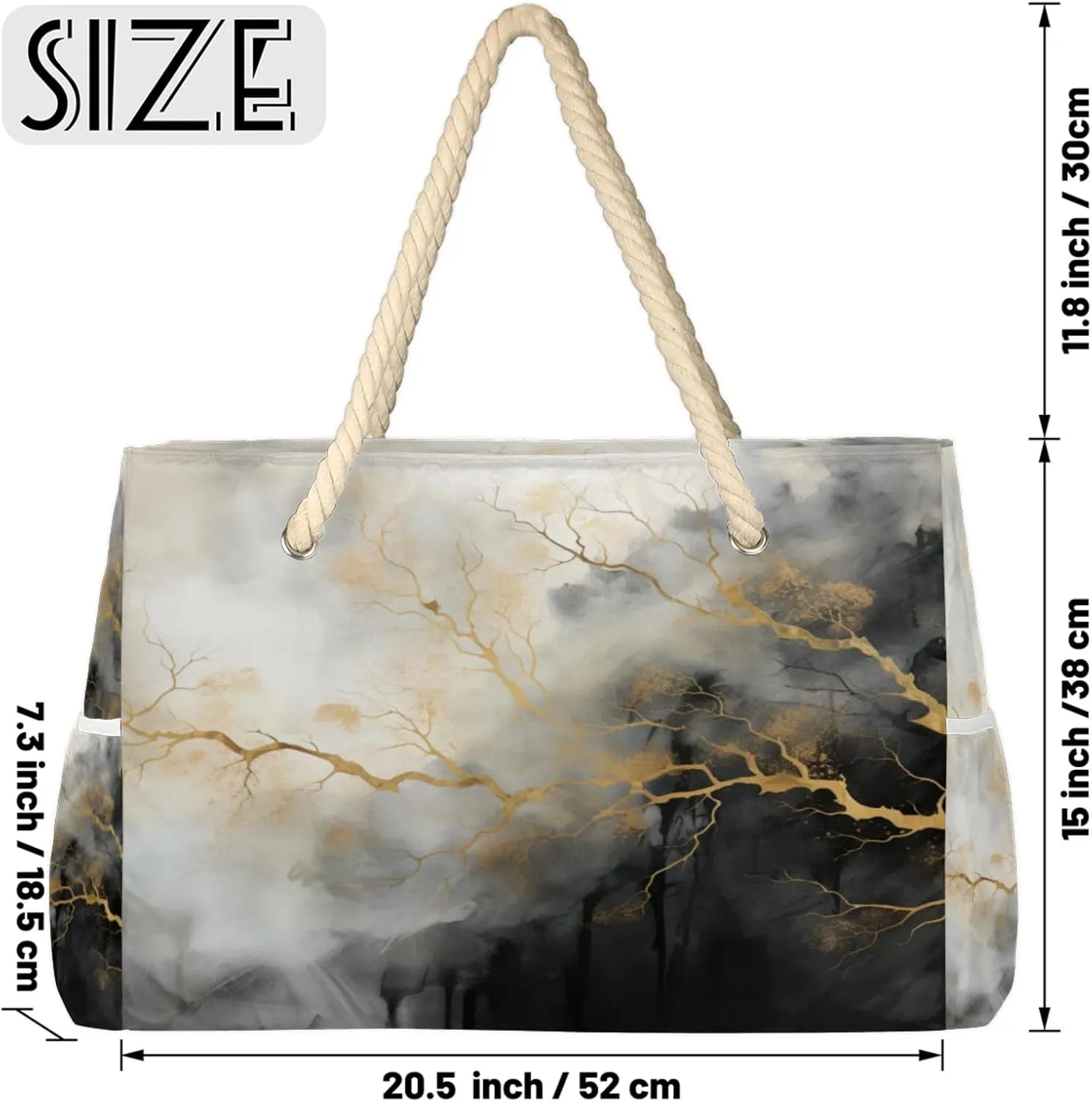 Beach Bags for Women Large Beach Tote Bag, Waterproof Sandproof Swim Pool Bag with Zipper