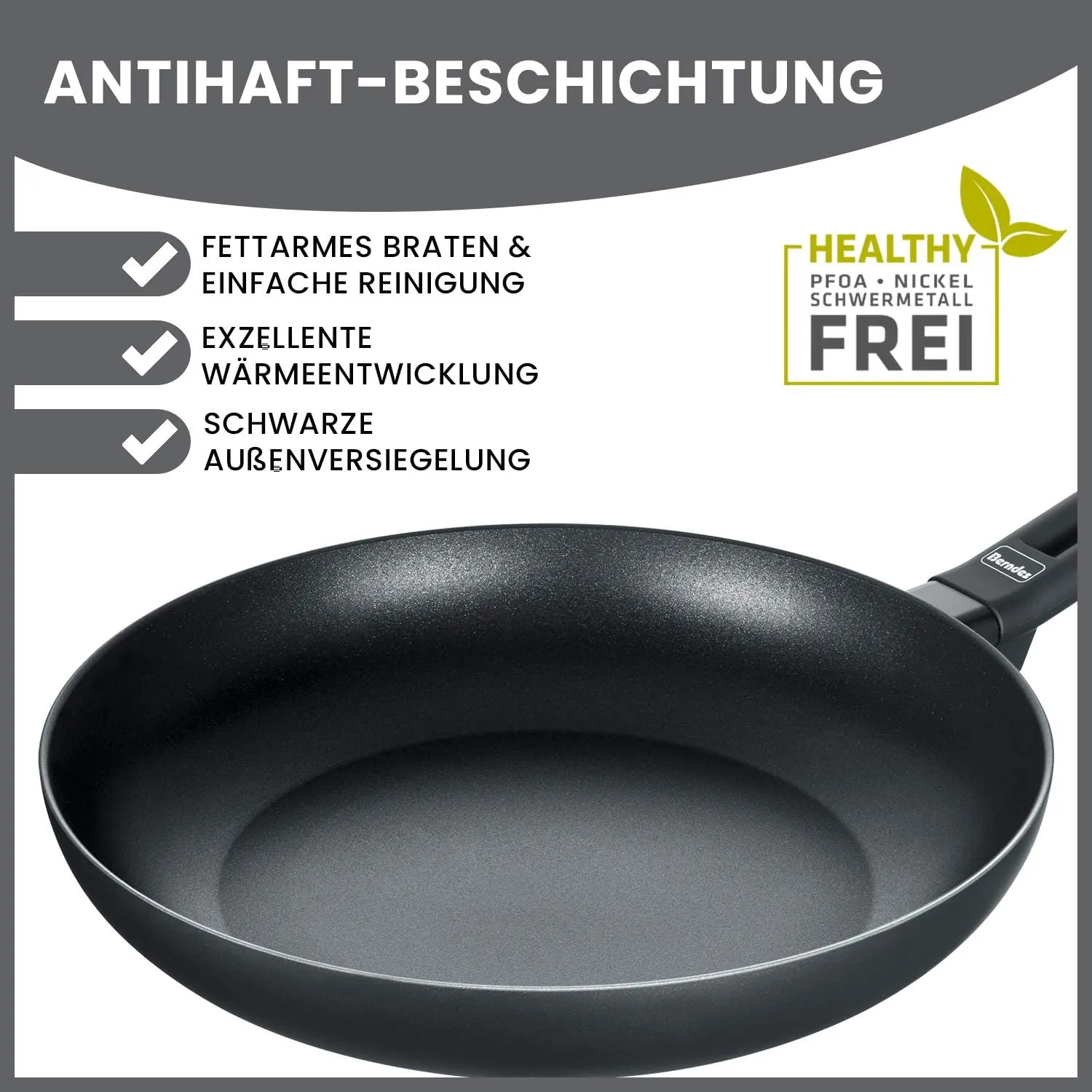 Berndes Aluminium 11313 Frying Pan Induction Aluminium, aluminium, Black, 28 cm