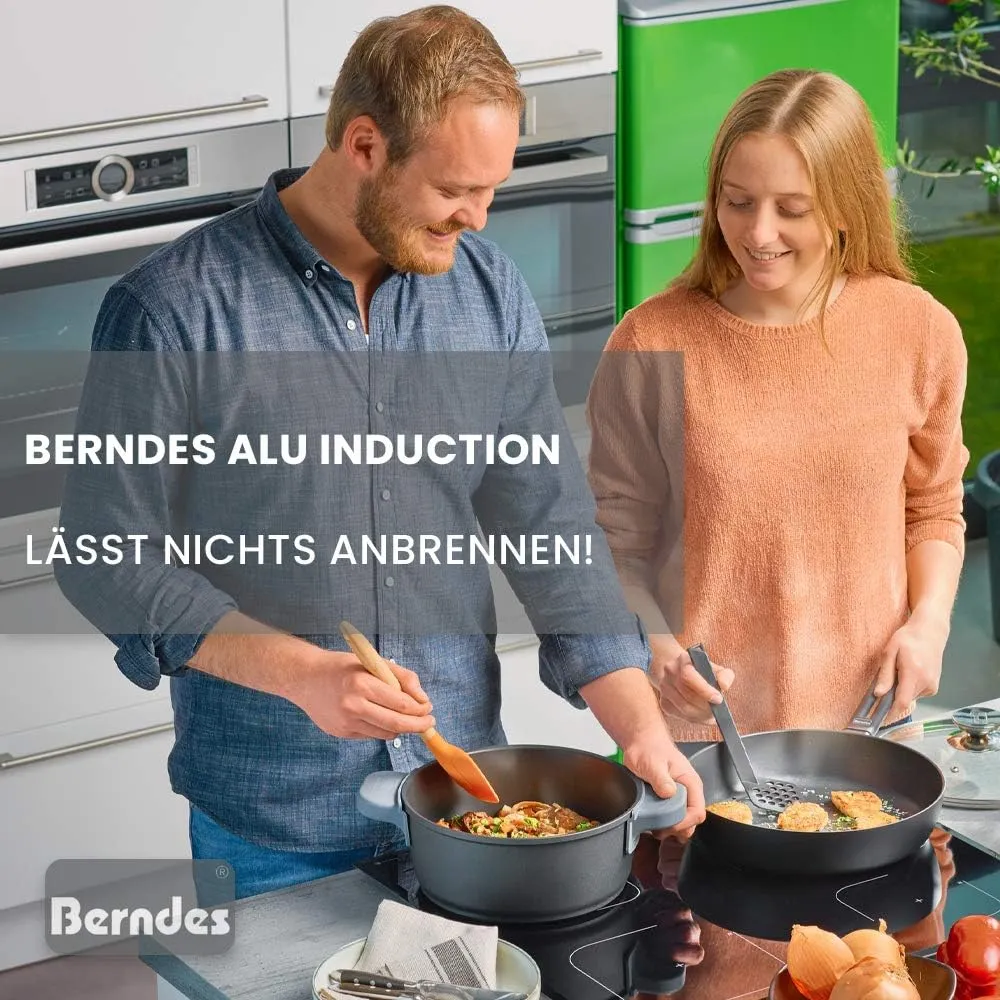 Berndes Aluminium 11313 Frying Pan Induction Aluminium, aluminium, Black, 28 cm