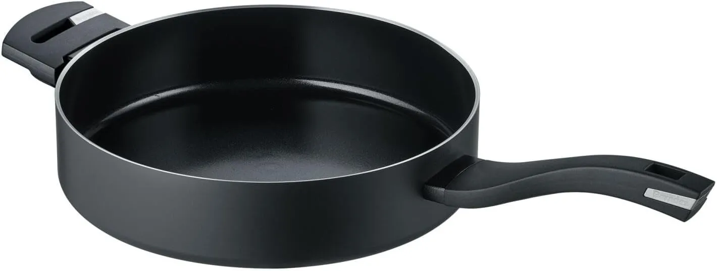 Berndes Frying Pan 28 cm, b.Green Aluminium Recycled Induction Sauté Pan Made from 100% Recycled Drinks Cans, Forged Aluminium Cans, Black