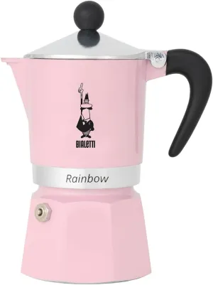 Bialetti Caffettiera Coffee Maker, Metal, Pink Colour, 6 Cups