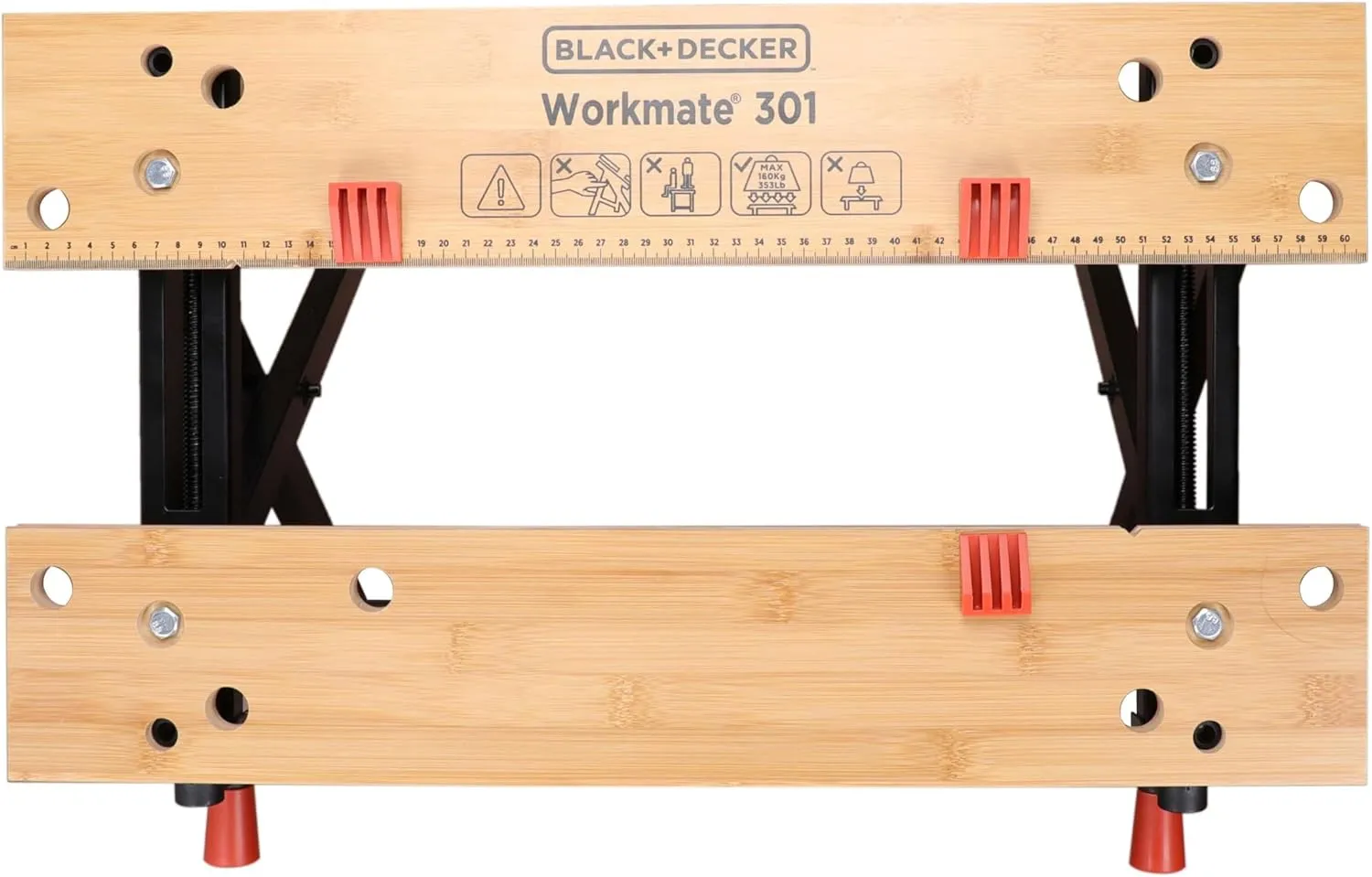 BLACK DECKER WM301-XJ Workbench, Black, Steel, Painted