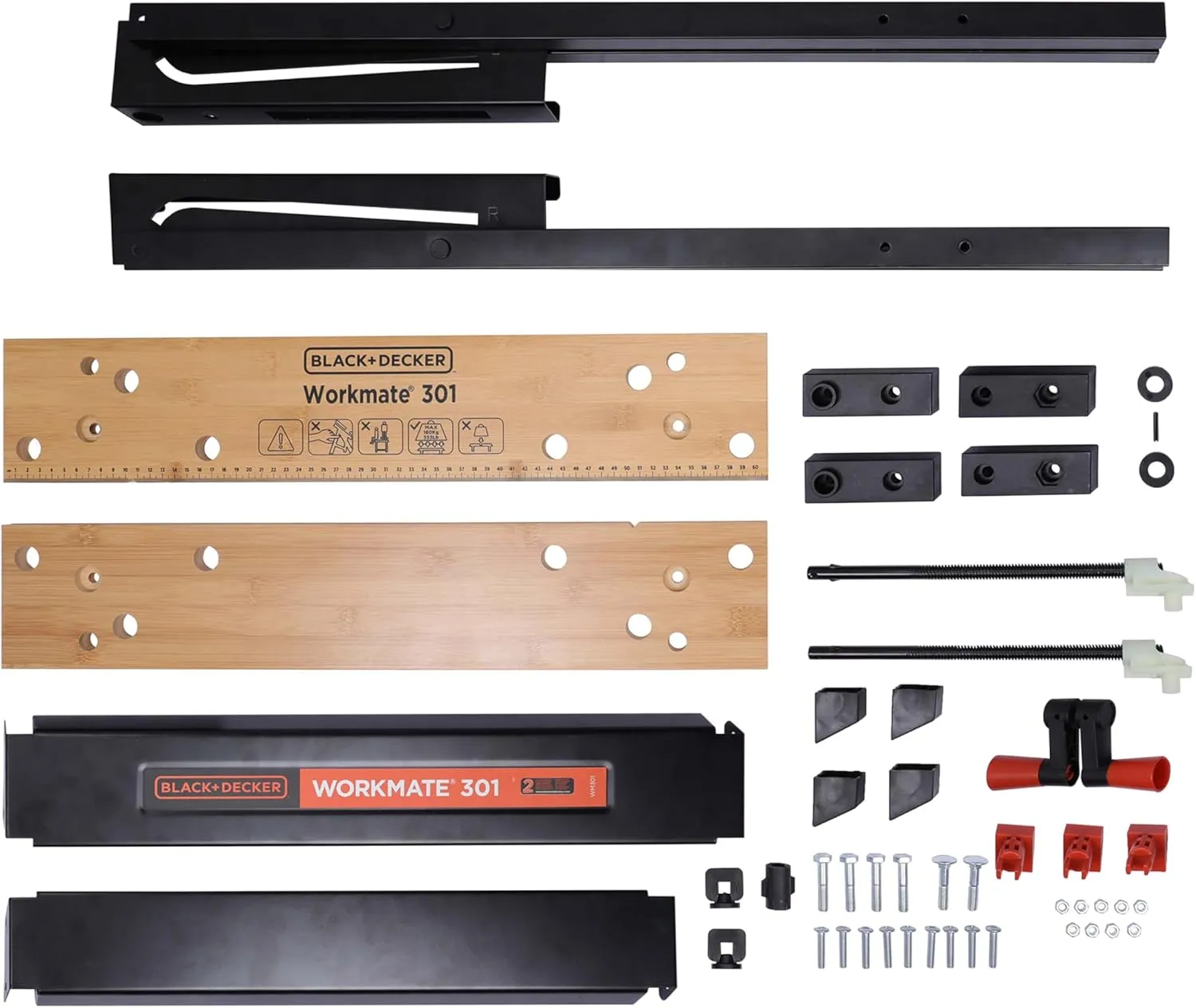 BLACK DECKER WM301-XJ Workbench, Black, Steel, Painted
