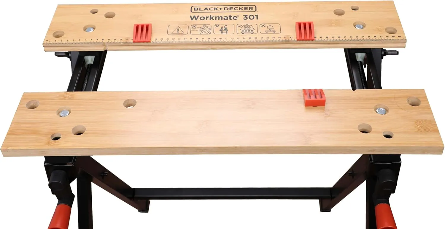 BLACK DECKER WM301-XJ Workbench, Black, Steel, Painted