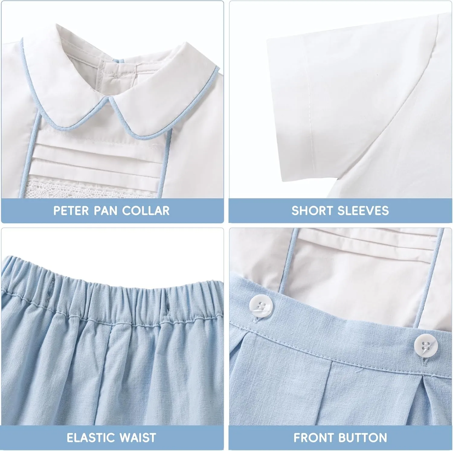 Booulfi Baby Boy Toddler Summer Clothes Wedding Birthday Outfits Suit for Boys T-Shirt and Shorts Set
