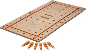 BORA Centipede Folding T-Track Table Top for Bora Centipede Work Stand Saw Horses - 24 Inch x 48 Inch 3/4" Dog Holes - Includes Wood Top   6 Quick-Twist Locks for a Portable, Quick Setup, CK24T