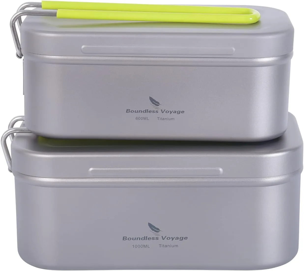 Boundless Voyage Camping Box, Lunch Box with Folding Handle Collapsible Bowls with Lids Outdoor Tableware Ultralight Camping Mess Kit