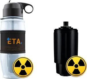 Bundle Deal | ETA Alkaline Water Filter Bottle | Removes up to 99.99% of Harmful Contaminants While Alkalizing | Protects The Nutrient & Mineral Value from Filtration | Made in USA (Extreme - Orange)