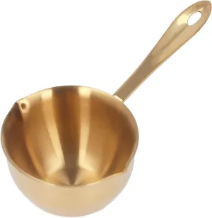 Butter Warmer Pot, 0.8 Quart Milk Warmer Pot with Dual Pour Spouts,Stainless Steel Chocolate Melting Pot,Multifunctional Sauce Pan,for Stove Top, Coffee Tea Soup Warming