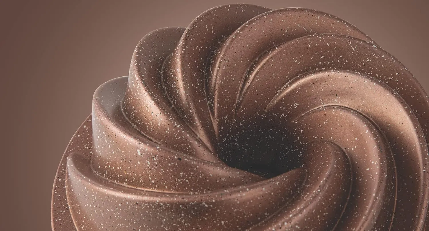 Cake Pan Elevate Your Baking with the pan – Professional and Higher Durability Cake Pan Nonstick, Cast Aluminum (Lotus, Rosegold)