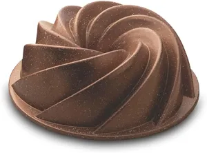 Cake Pan Elevate Your Baking with the pan – Professional and Higher Durability Cake Pan Nonstick, Cast Aluminum (Lotus, Rosegold)