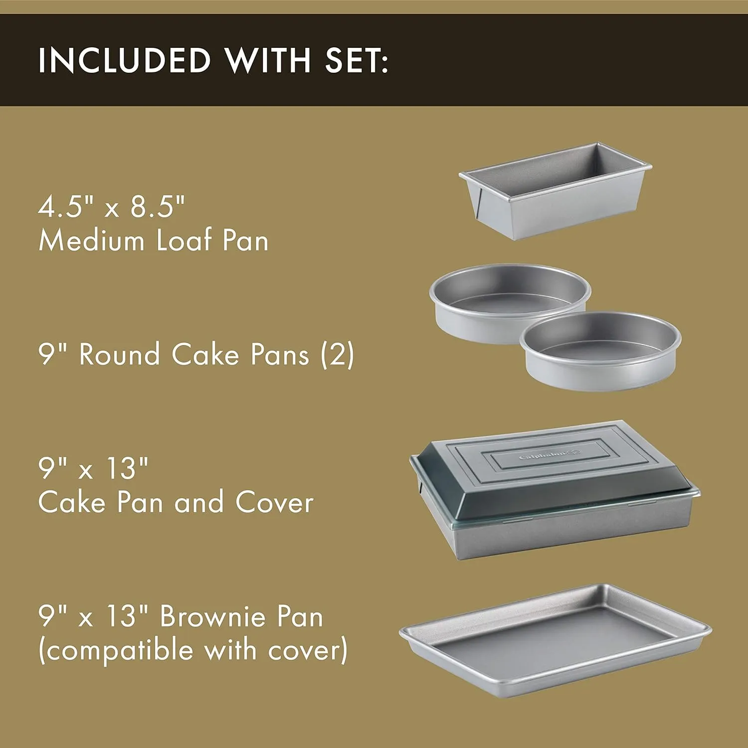 Calphalon 10-Piece Nonstick Bakeware Set Includes Baking Sheet Cookie Sheet Cake Pans Muffin Pan and More Dishwasher Safe Silver