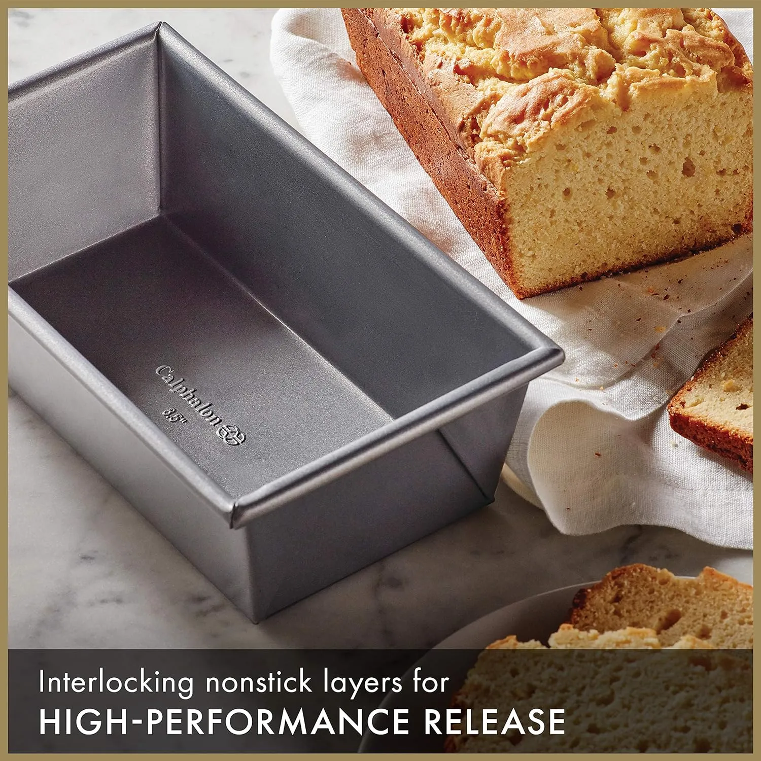 Calphalon 10-Piece Nonstick Bakeware Set Includes Baking Sheet Cookie Sheet Cake Pans Muffin Pan and More Dishwasher Safe Silver