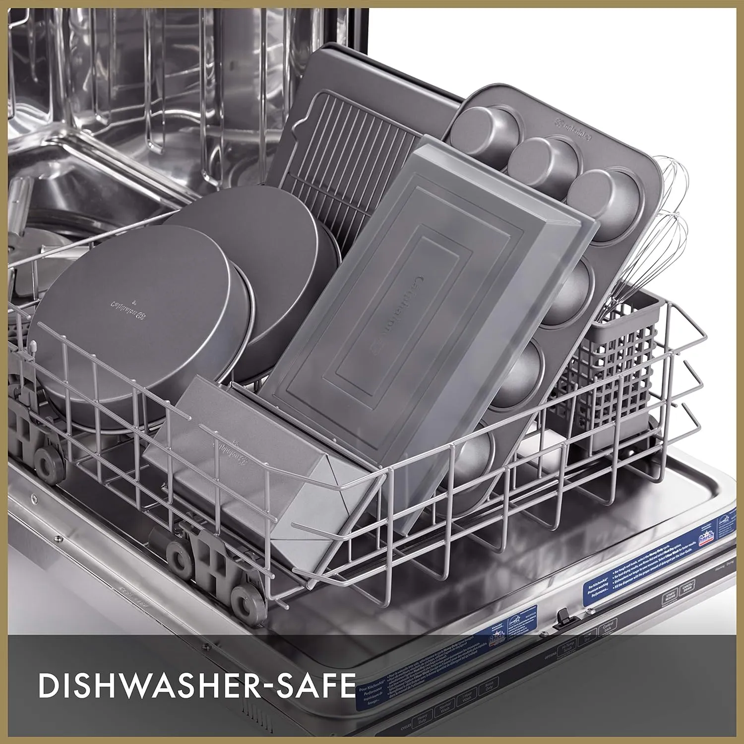 Calphalon 10-Piece Nonstick Bakeware Set Includes Baking Sheet Cookie Sheet Cake Pans Muffin Pan and More Dishwasher Safe Silver