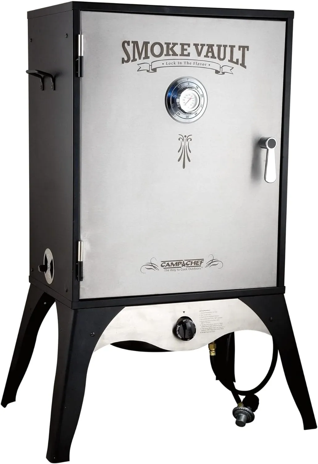 Camp Chef Smoke Vault - Vertical, Propane Meat Smoker for Outdoor Cooking of Meat, Pies & More - 150°F to 350°F Range - 18"