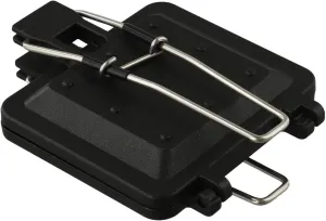 Camping Companion Efficient Nonstick Sandwich Pan with Space Saving Folding Handle Design
