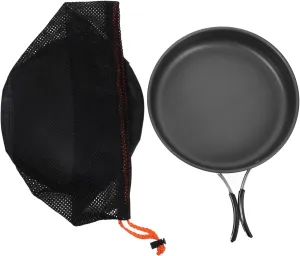 Camping Cooking Set 1pc Portable Frying Pan Metal Cooking Pan Non-Stick Surface