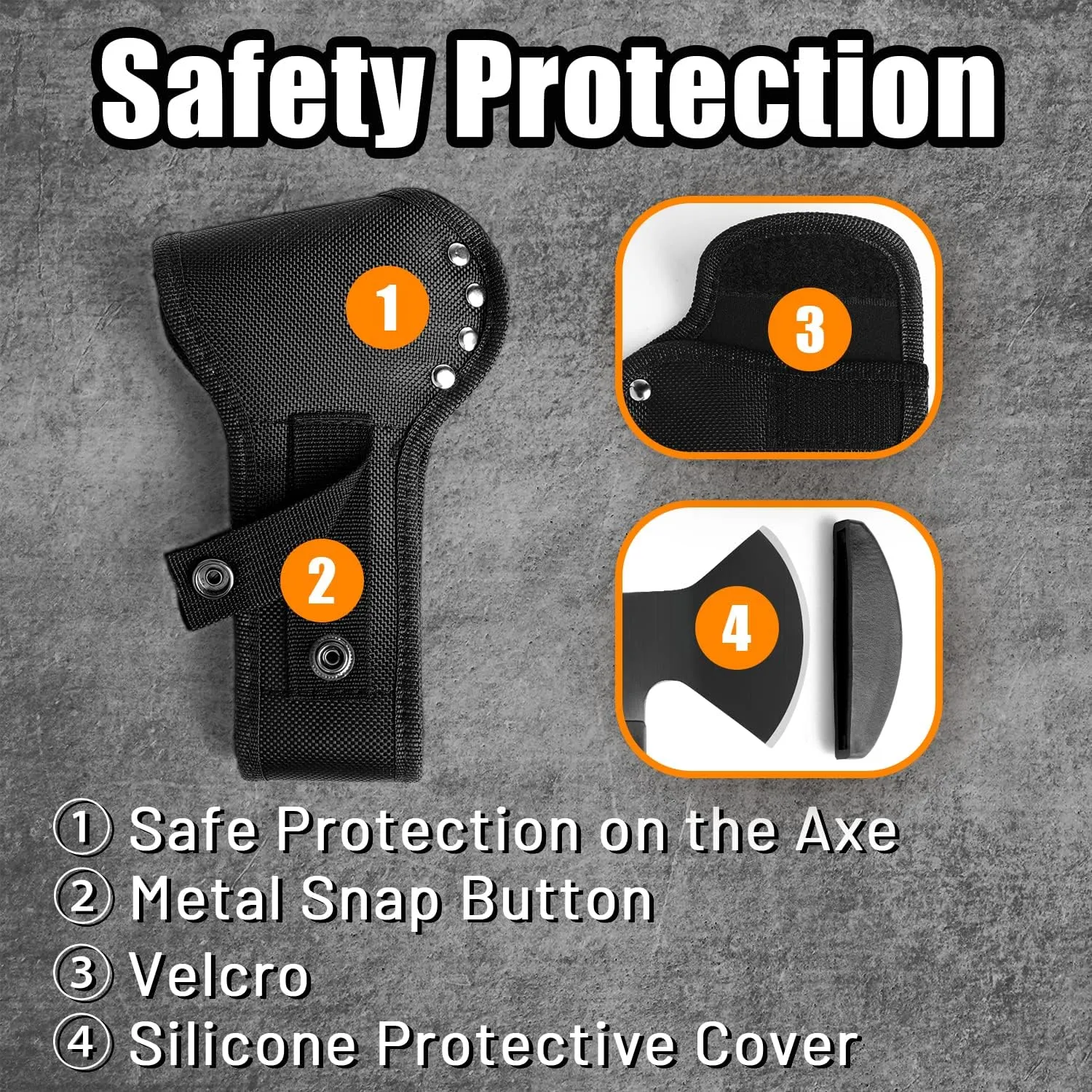 Camping Multitool Accessories Gifts for Men Dad, 18 in 1 Multi Tool Survival Gear with Axe Hammer Pliers Saw Screwdrivers Bottle Opener Whistle & Portable Sheath