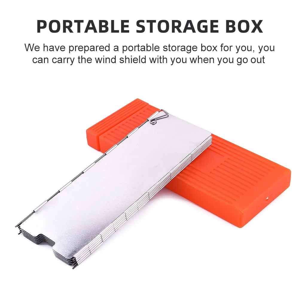 Camping Portable 9/10 Plates Stove Wind Shield Folding Outdoor Picnic