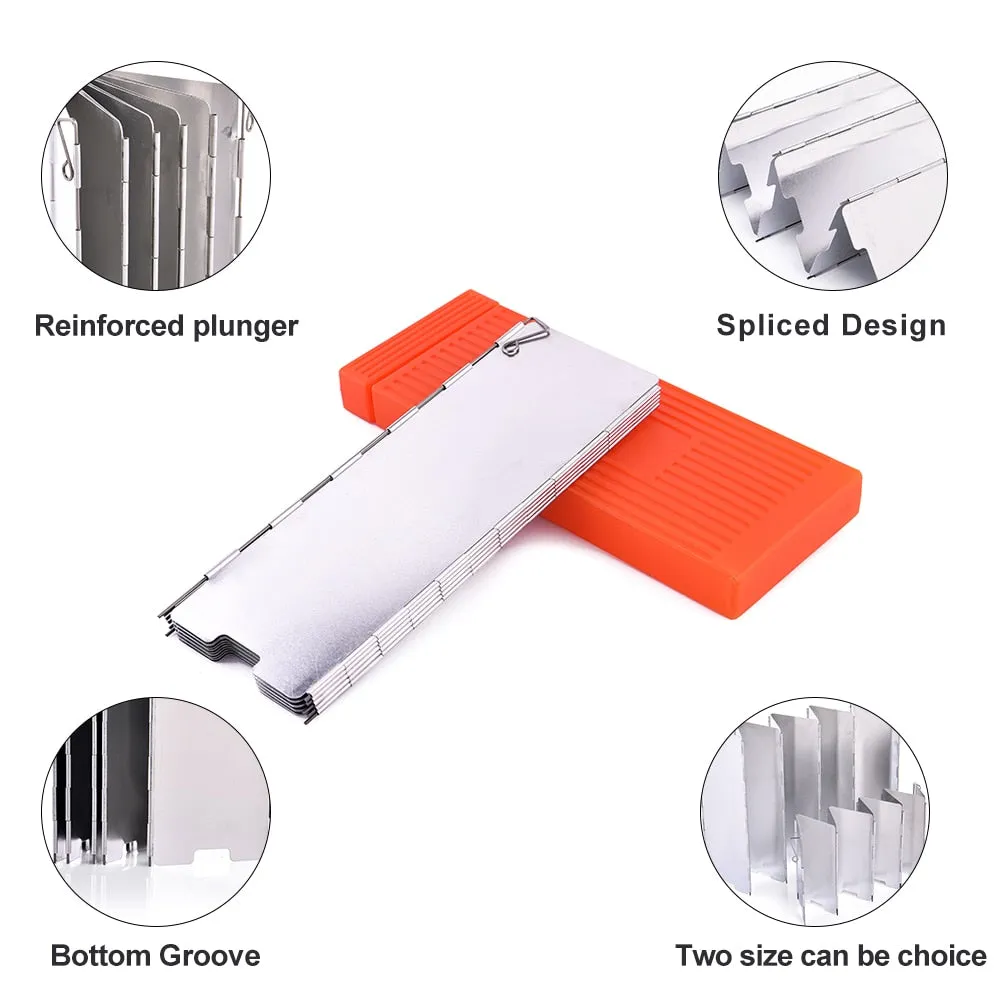 Camping Portable 9/10 Plates Stove Wind Shield Folding Outdoor Picnic