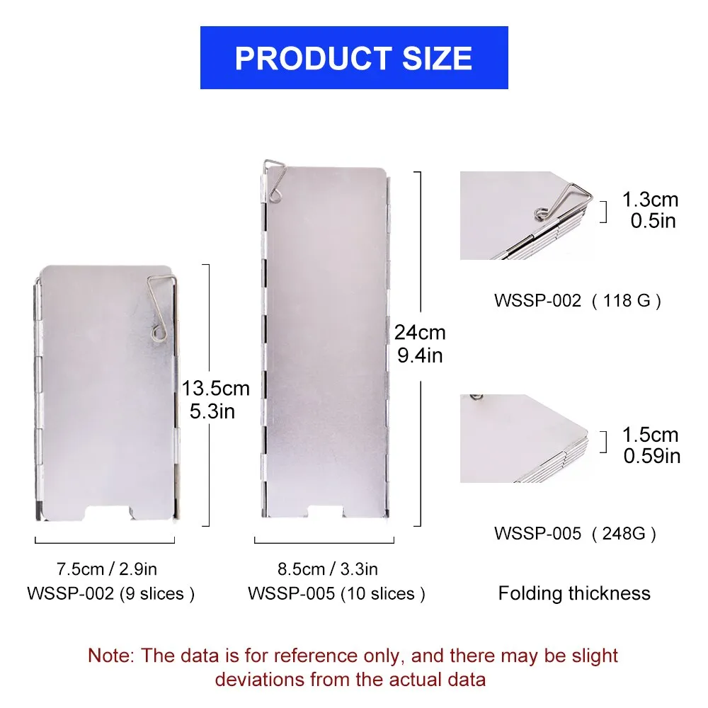 Camping Portable 9/10 Plates Stove Wind Shield Folding Outdoor Picnic