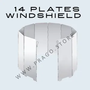 Camping Stove Windshield 14 Plates Aluminum 120*24cm