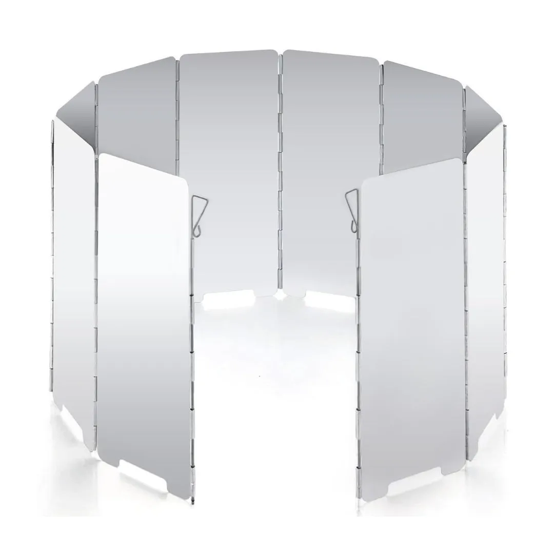 Camping Stove Windshield 14 Plates Aluminum 120*24cm