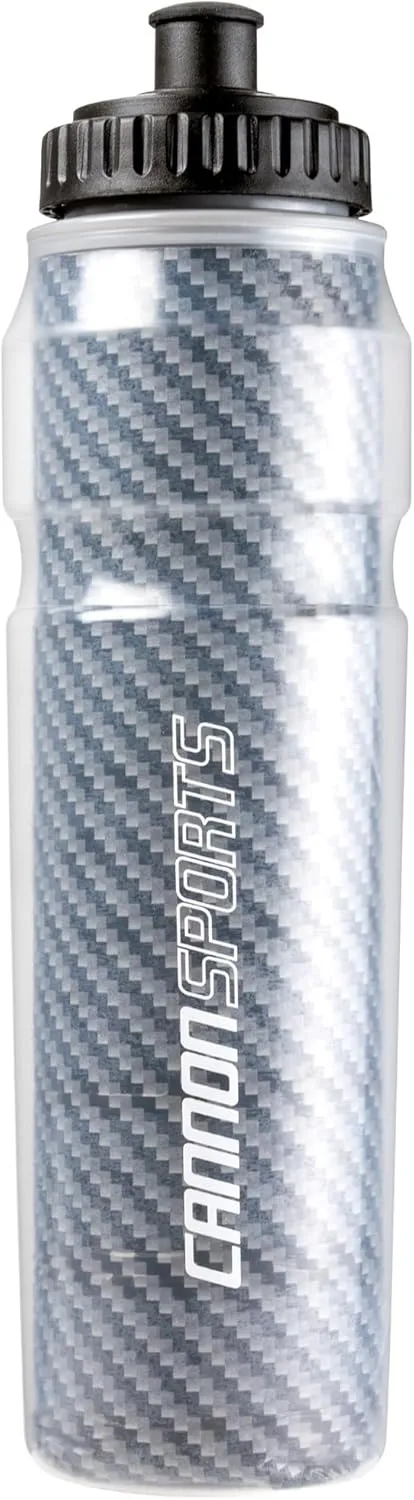 Cannon Sports 28oz Insulated Squeeze Water Bottle with Straw, Leak Proof Lids, 2 lids (Straw and Squeeze), Double Wall Insulation, Wide Mouth, BPA-Free (2 Pack) (Black)