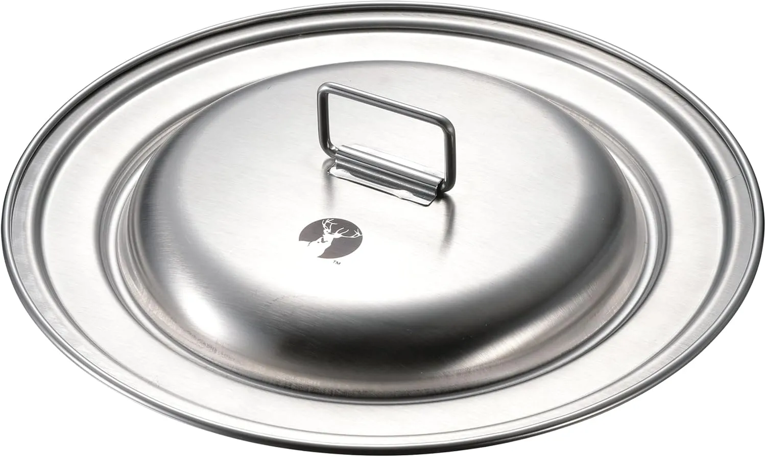 Captain Stag UH-4211 Outdoor Kitchen Utensils Pot Lid Camping Snow Flat Pot Lid for 5.9/7.1 inches (15/18 cm) Compatible with All Heat Sources, Stainless Steel, Made in Japan